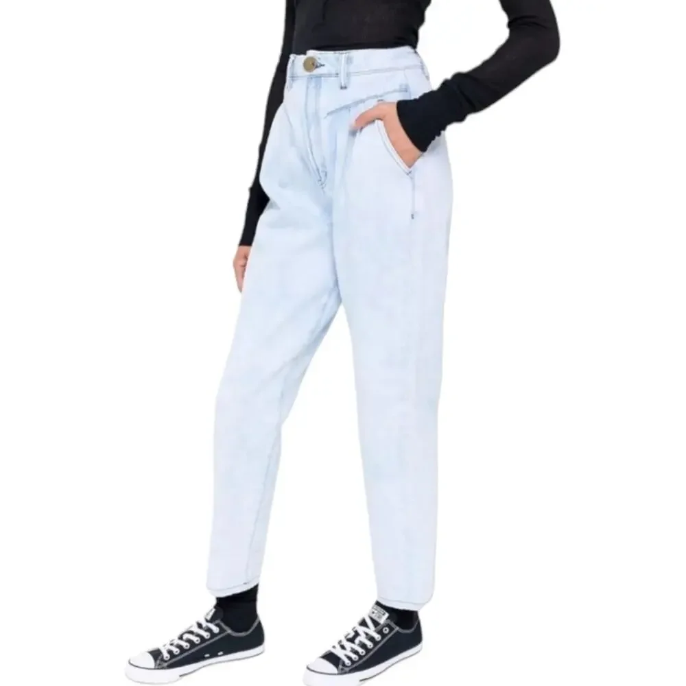 One Teaspoon Streetwalkers High Waist 80s Wide Leg in Florence Light Wash - Picture 2 of 12